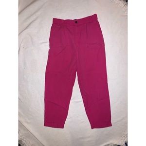 Hot pink high waisted trousers